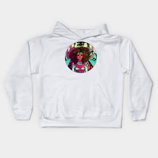 Blue Red Blend Kemet Warrior Kids Hoodie